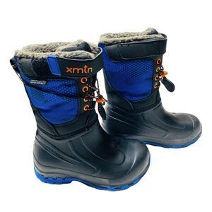 New XMTN Boys Winter Boots Black/Blue/Orange